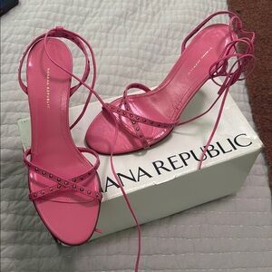 Banana Republic Pink Stiletto Heels Elegant Design